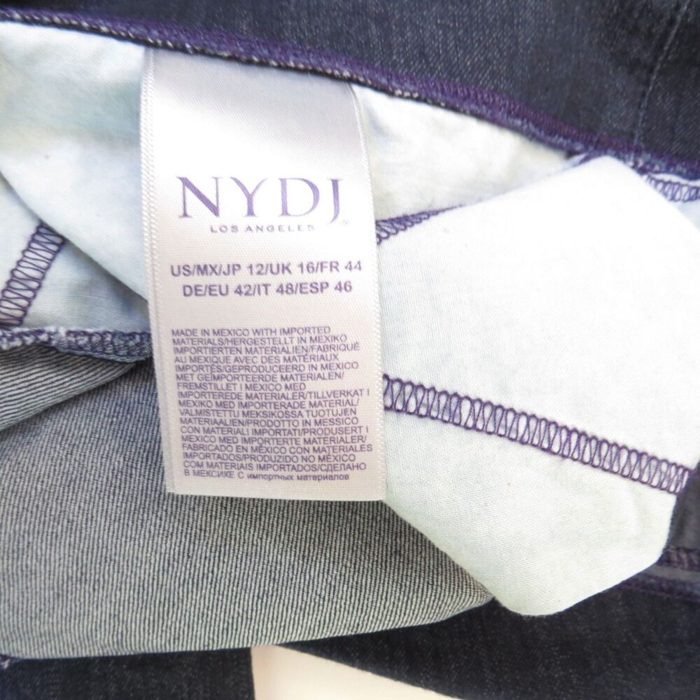 NYDJ Alina Skinny Ankle Pull On Lift X Tuck Jeans Dark Wash 12 EUC - Picture 9 of 9